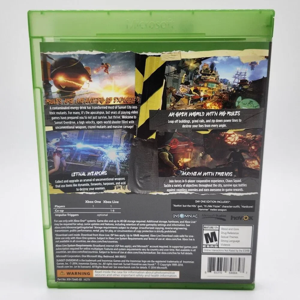 CIB - Sunset Overdrive - Day One Edition (Microsoft Xbox One, 2014)